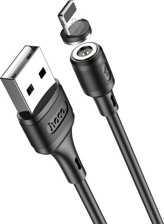 Hoco X52 Sereno Magnetic / Regular USB to Lightning Cable Μαύρο 1m