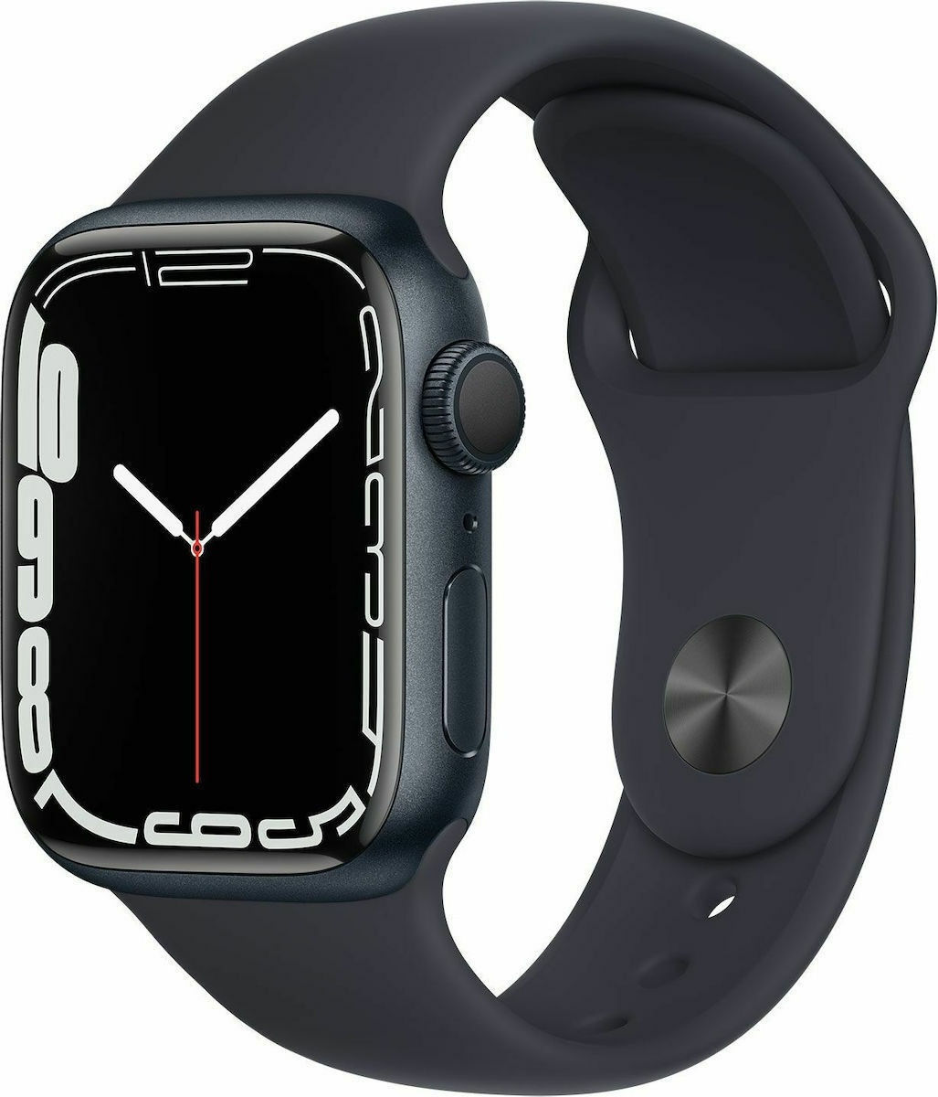Apple Watch Series 7 GPS + Cellular 45mm Midnight Aluminium Case with Sport Band