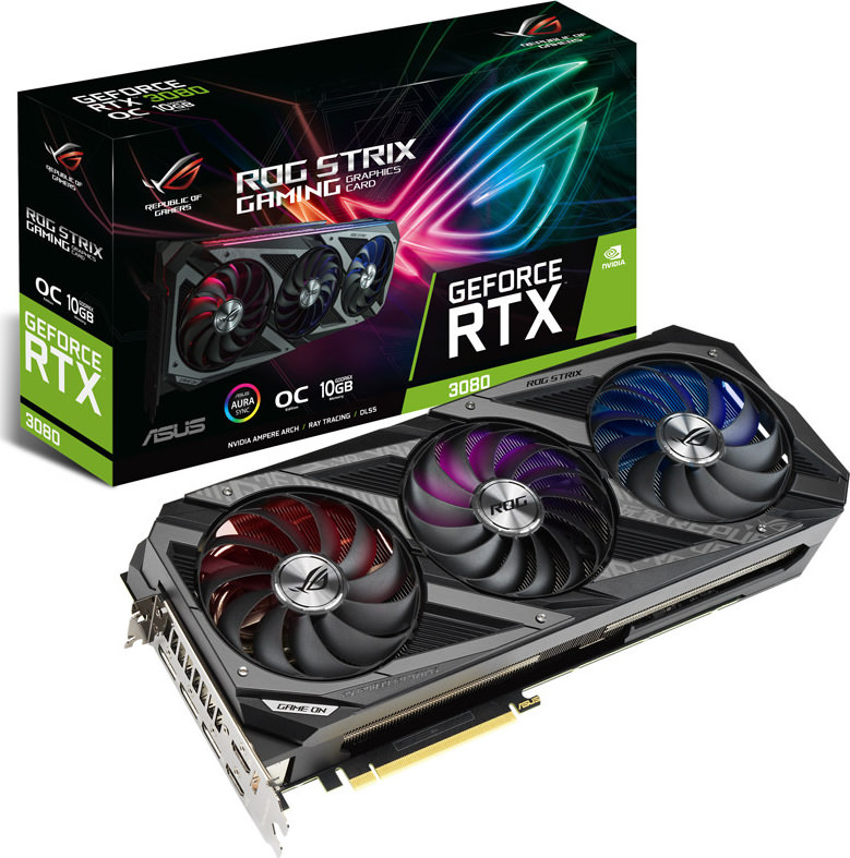ASUS GeForce RTX3080 ROG Strix OC Gaming 10GB noLHR 100Mh/s