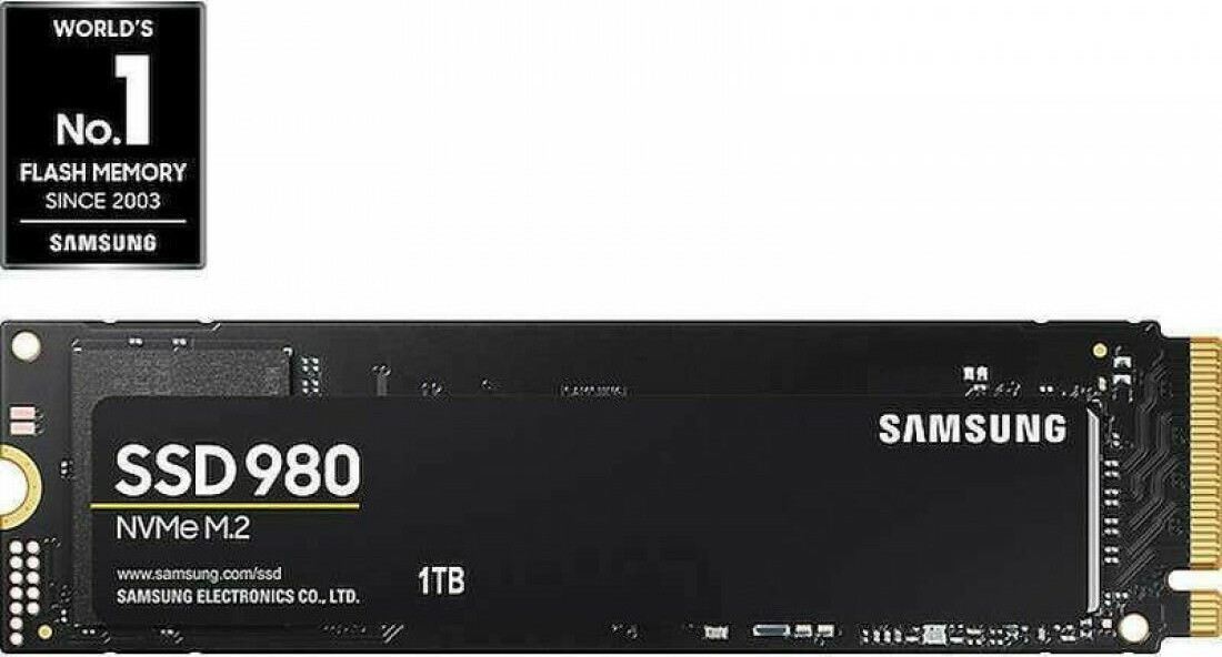 Samsung 980 SSD 1TB M.2 NVMe PCI Express 3.0 (MZ-V8V1T0BW)
