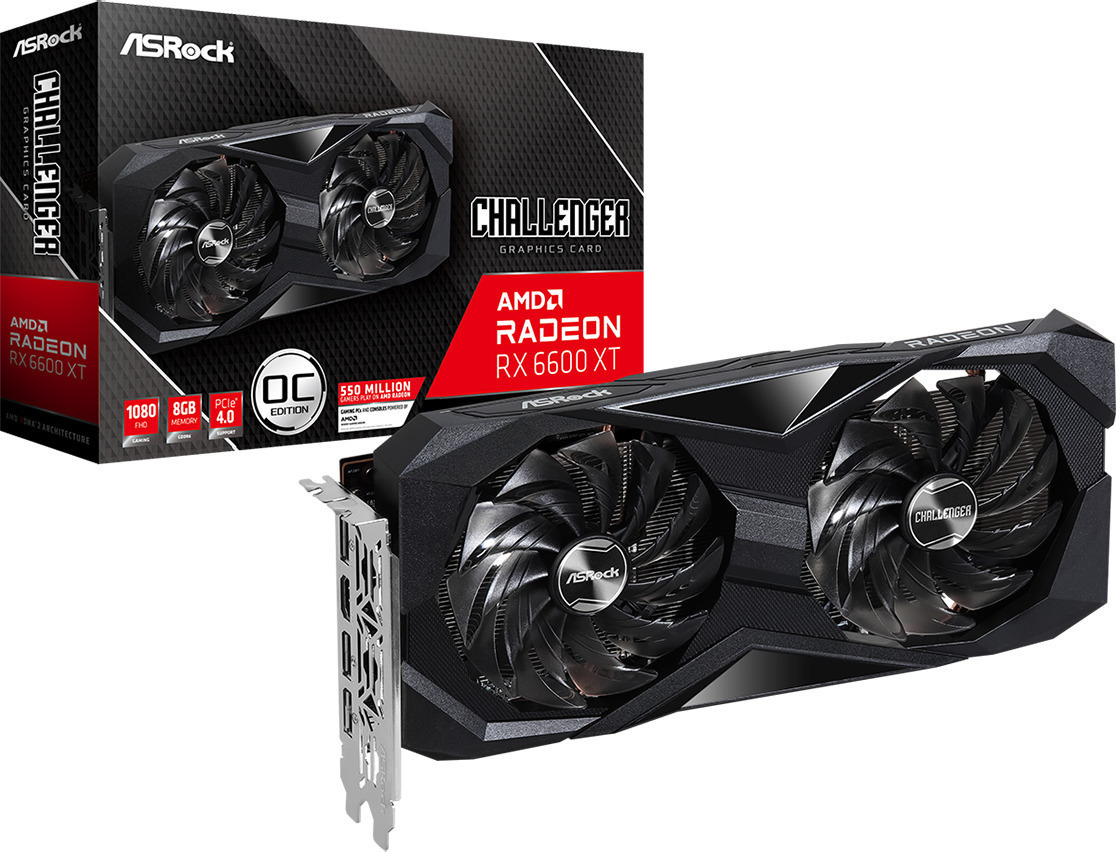 Asrock Radeon RX 6600 XT 8GB Challenger D OC (90-GA2TZZ-00UANF)
