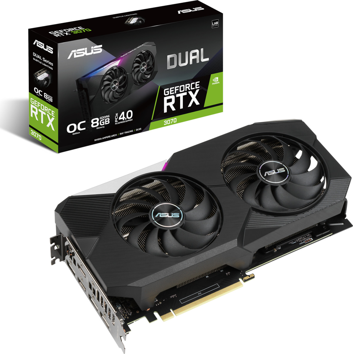 Asus GeForce RTX 3070 8GB Dual V2 OC (90YV0FQC-M0NA00) LHR