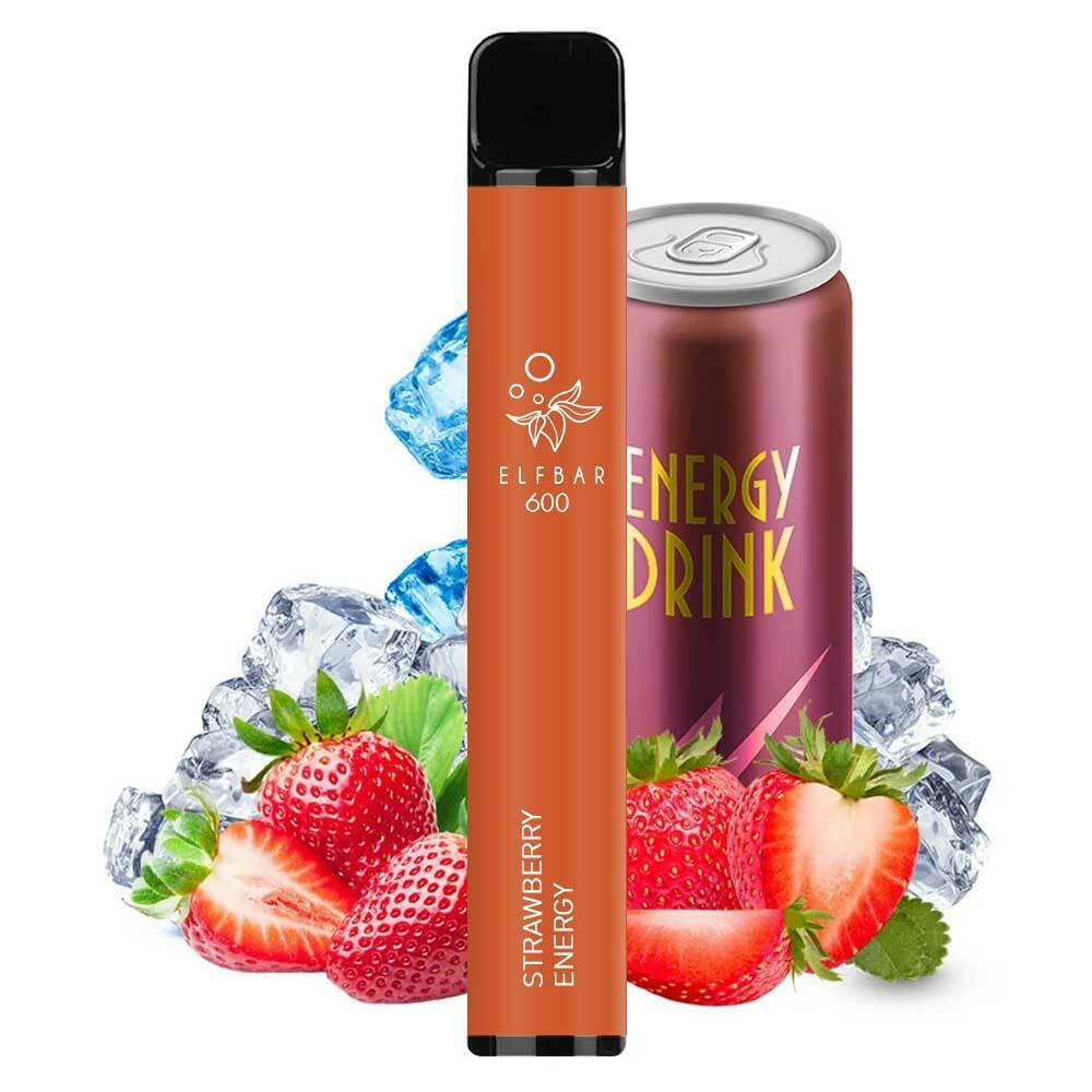 Elf Bar 600 Energy Strawberry Pen Kit 2ml με Ενσωματωμένη Μπαταρία 20mg