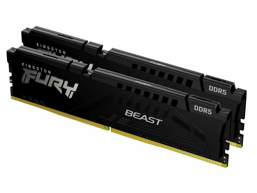 Kingston Fury Beast 32GB DDR5 RAM με 2 Modules (2x16GB) και Συχνότητα 5600MHz για Desktop (KF556C40BBK2-32)