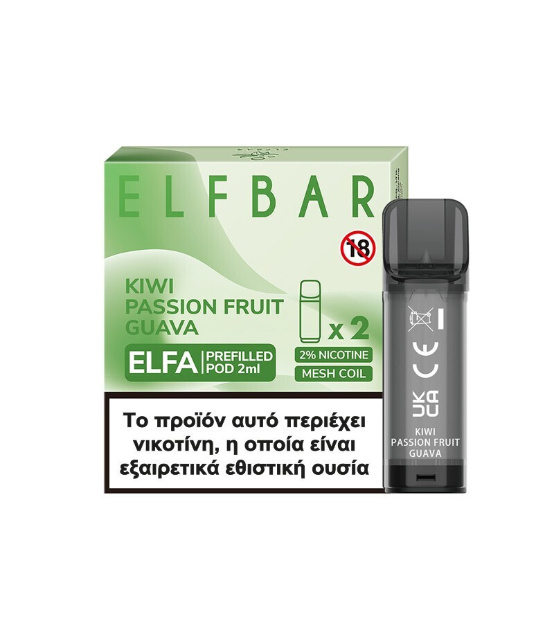 Elf Bar Elfa Kiwi Pasion Fruit Guava Disposable Pod Kit 2ml
